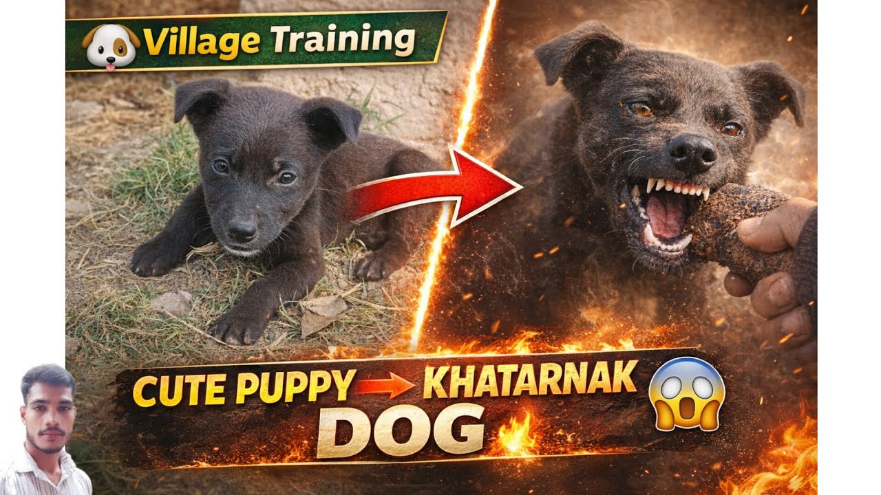 छोटे पप्पी को ट्रेनिंग और लड़ना सिखाया 😱🐶 | Desi Dog Training in Village
