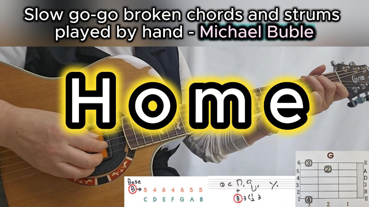 Home l Michael Buble l Slow gogo easy to play with easy chords ㅣ쉬운 코드로 쉽게 연주하는 슬로우 고고