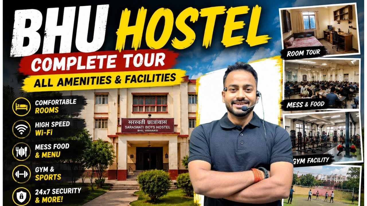 BHU Hostel Life Exposed 😳Rooms, Mess, Wifi & Campus Tour || 