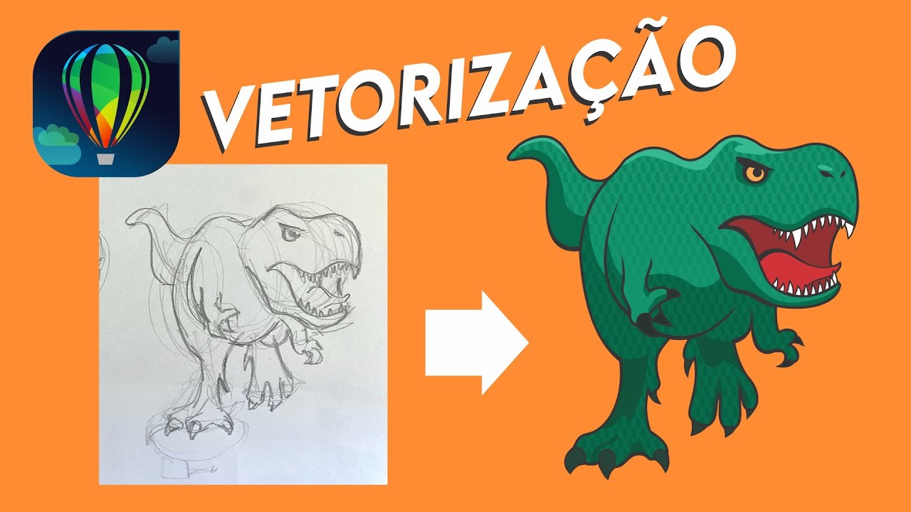 Corel Draw: Processo de VETORIZAÇÃO completo | Ilustração Digital