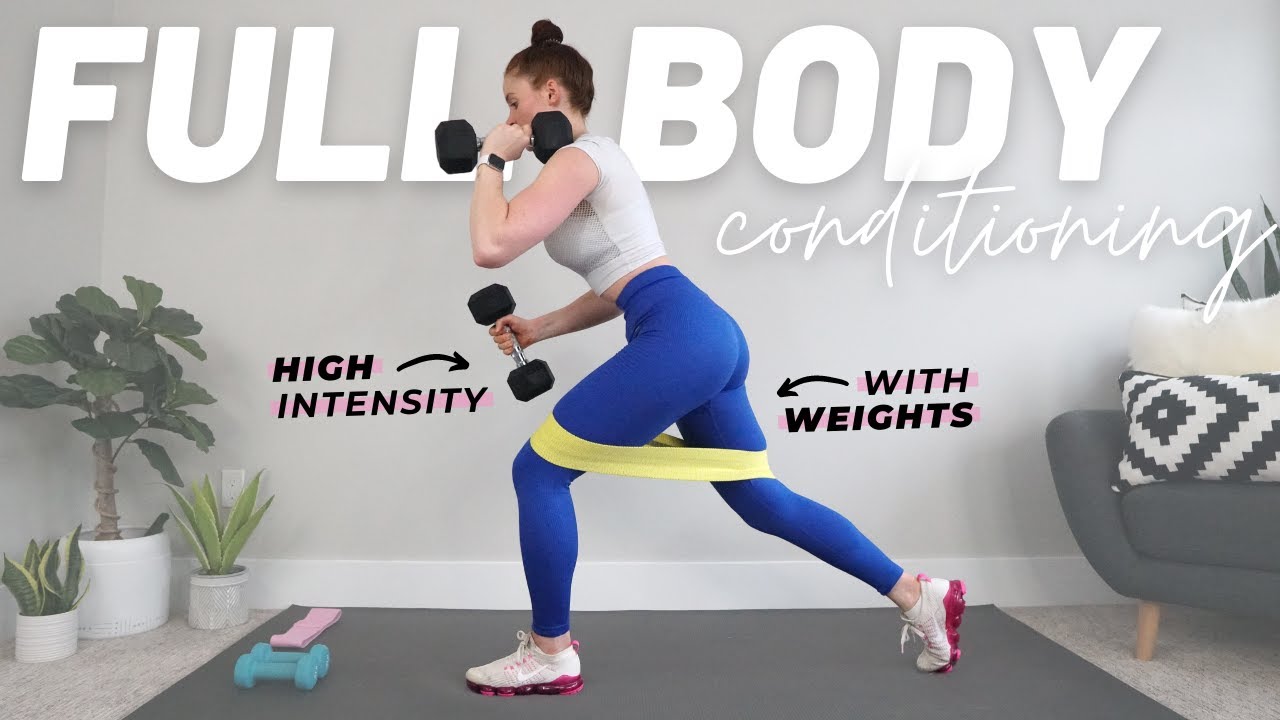 20 Min Full Body Conditioning Workout (Boost Metabolism With Weights)