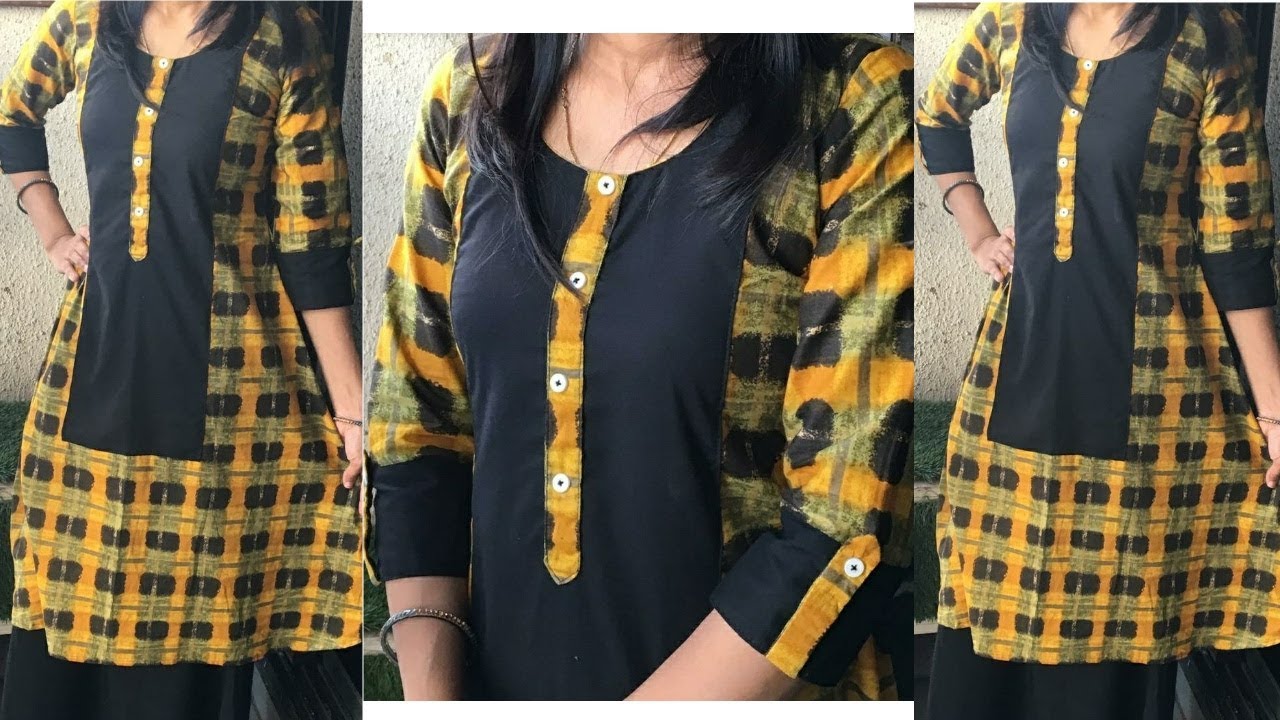 DIY A -Line Kurti Cutting and Stitching with Designer Trendy Sleeves | Trendy Kurti