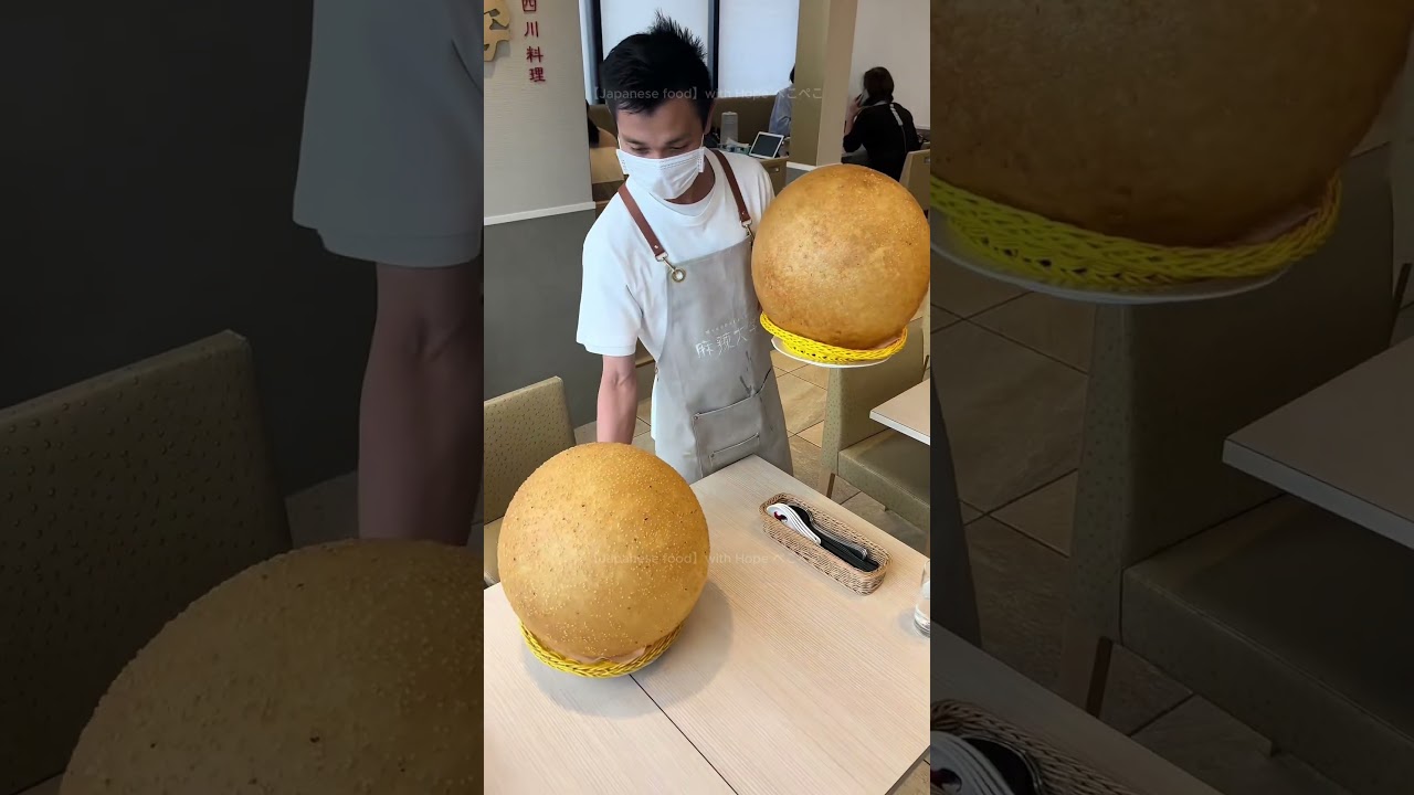 The biggest sesame ball in all Japan! #japanesefood #sesameball
