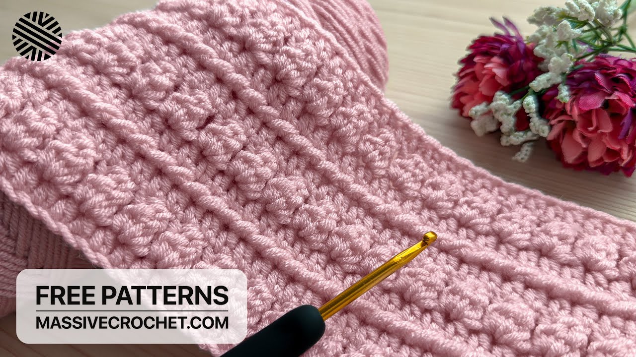 VERY EASY Crochet Pattern for Beginners!⚡️🌸 Crochet Stitch for Baby Blanket, Bag and Scarf