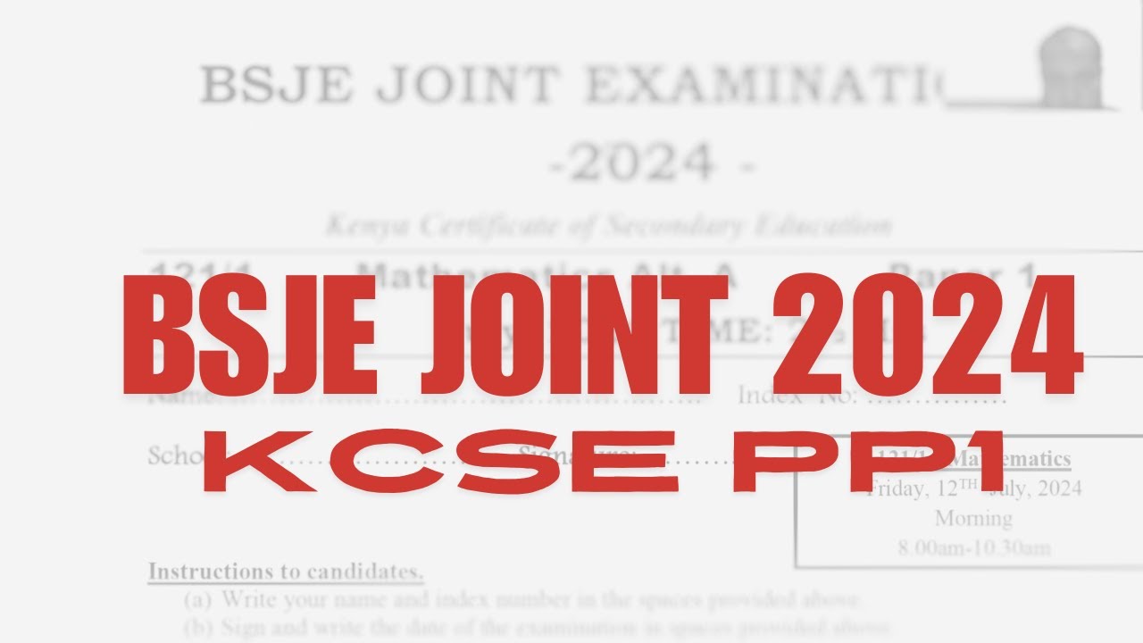BSJE JOINT PP1 MATHS