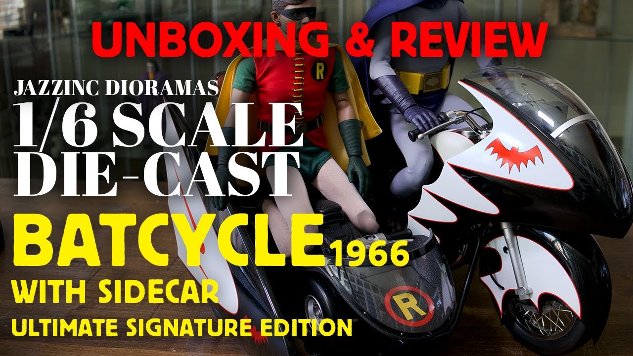[Unboxing & Review] BATMAN 1966 BATCYCLE : 1/6-scale die-cast : Jazzinc Dioramas