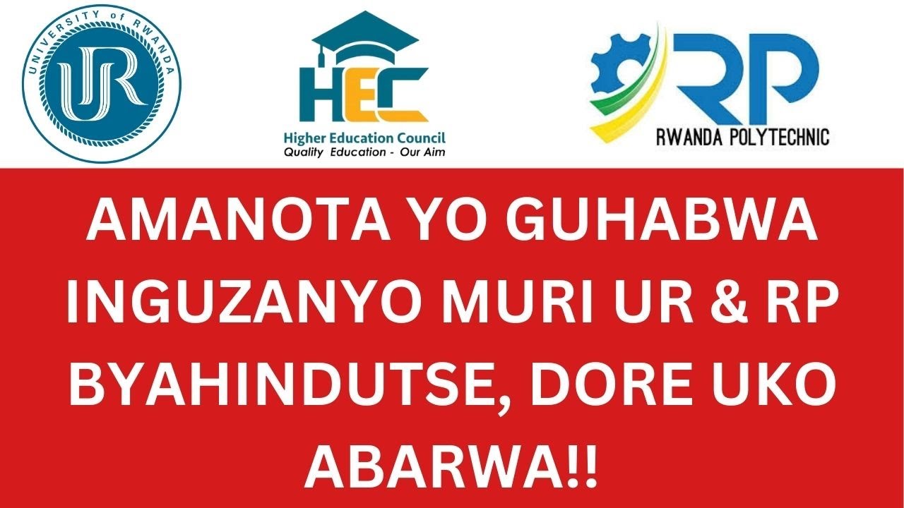 HEC YATANGAJE AMANOTA YO GUHABWA INGUZANYO MURI UR & RP BAGENDEYE KURI STEM NA NON-STEM!!