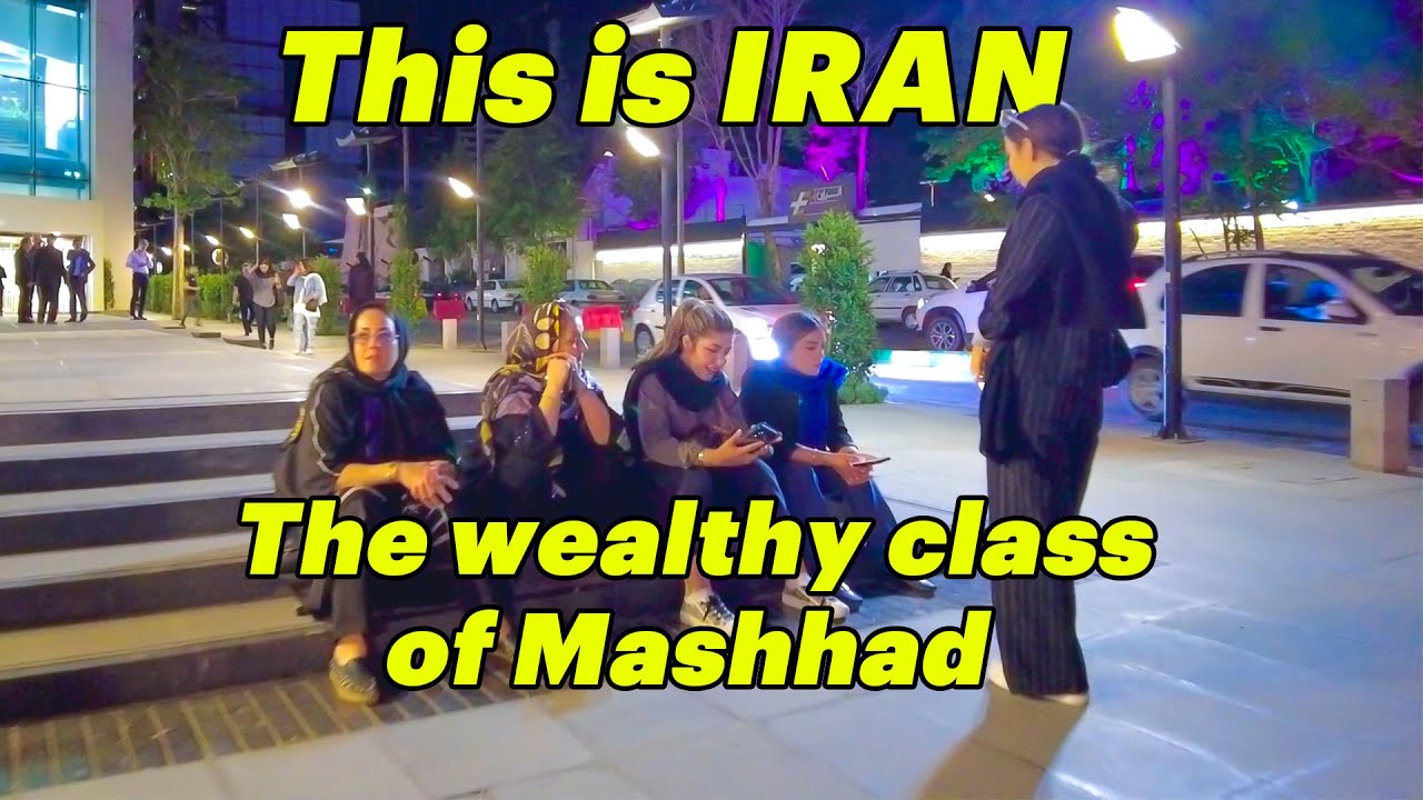 IRAN Nightlife in Luxury Complex of Mashhad after 10 pm Walking tour |  ایران