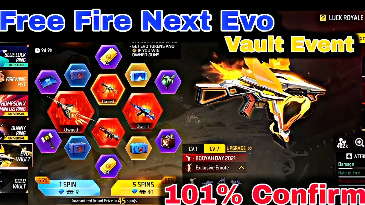 Free Fire Next Evo Vault Event August New Gun Skin Evo Vault Event 2026 Free Fire new Event 