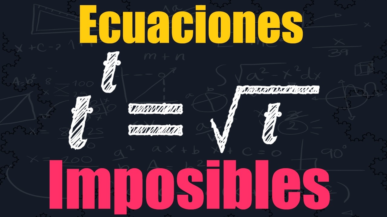 Ecuaci&oacute;n con ra&iacute;ces y exponenciales #algebra 