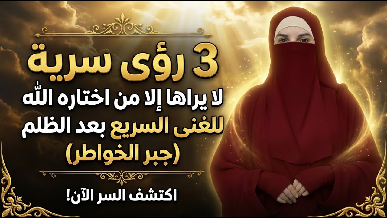 3 رؤى سرية لا يراها إلا من اختاره الله للغنى السريع بعد الظلم (جبر الخواطر)
