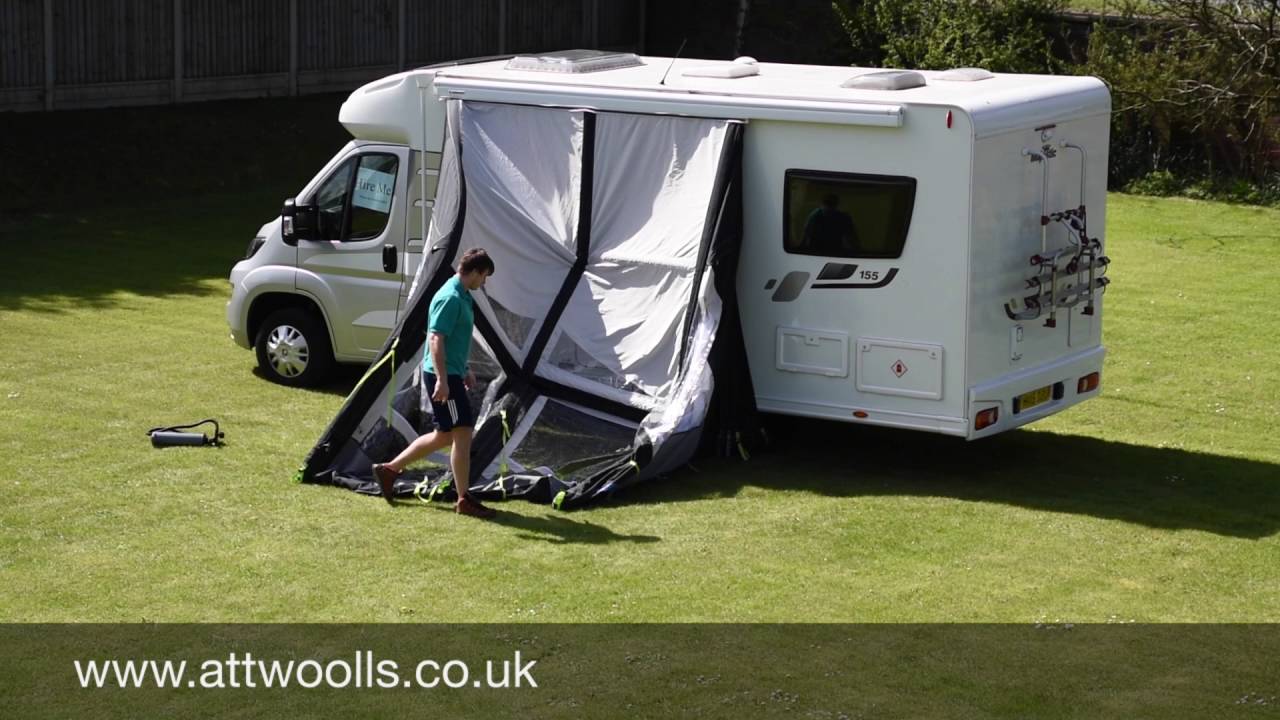Kampa Motor Rally Air Awning Pitching & Packing Video (Real Time)