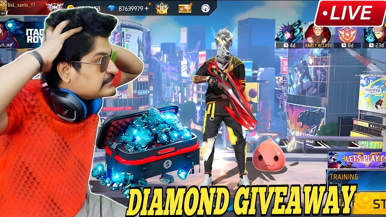 Old Player Is Back 😱 | Live Diamond Giveaway for Gyan gaming & Raistar | Free Fire Live Stream