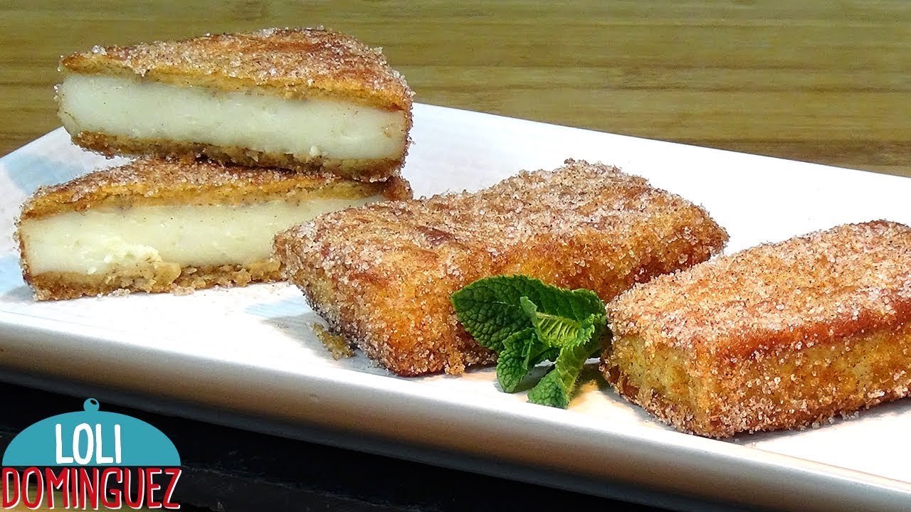 Leche frita con galletas, dulce típico de Semana Santa - Recetas paso a paso. Loli Domínguez