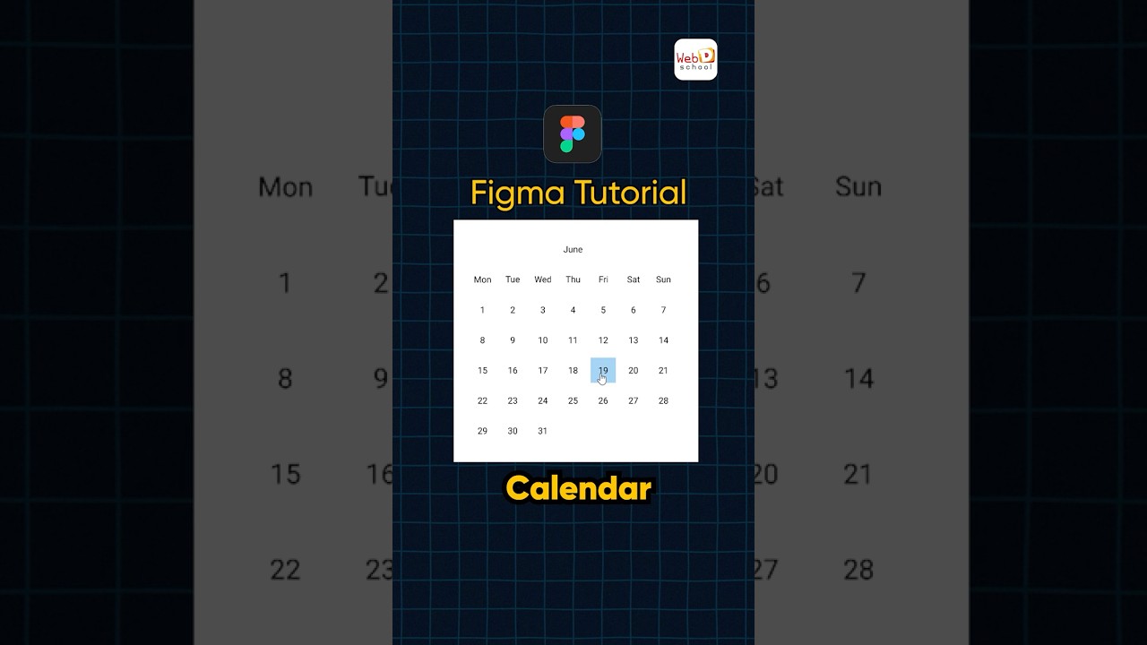 How to Create an Actionable Calendar Design in Figma | Step-by-Step Quick 1-Minute Tutorial #design