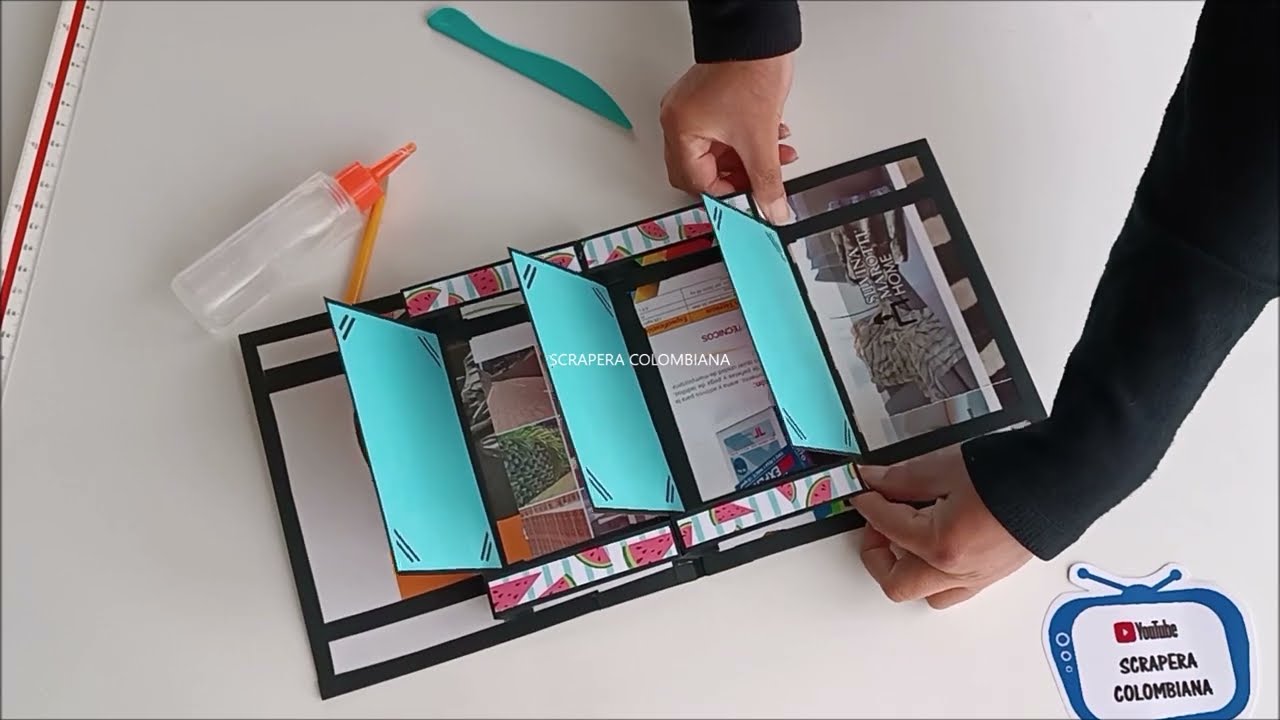 TUTORIAL POP UP CARD RECIPE BOOK PAGE No.1 - TUTORIAL TARJETA POP UP LIBRO DE RECETAS PAGINA No.1