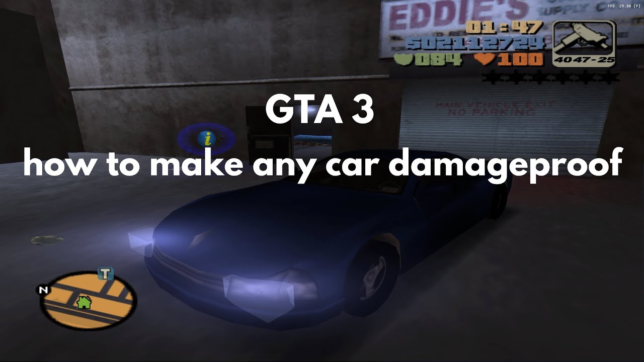 GTA 3:Convert any vehicle to Damage Proof