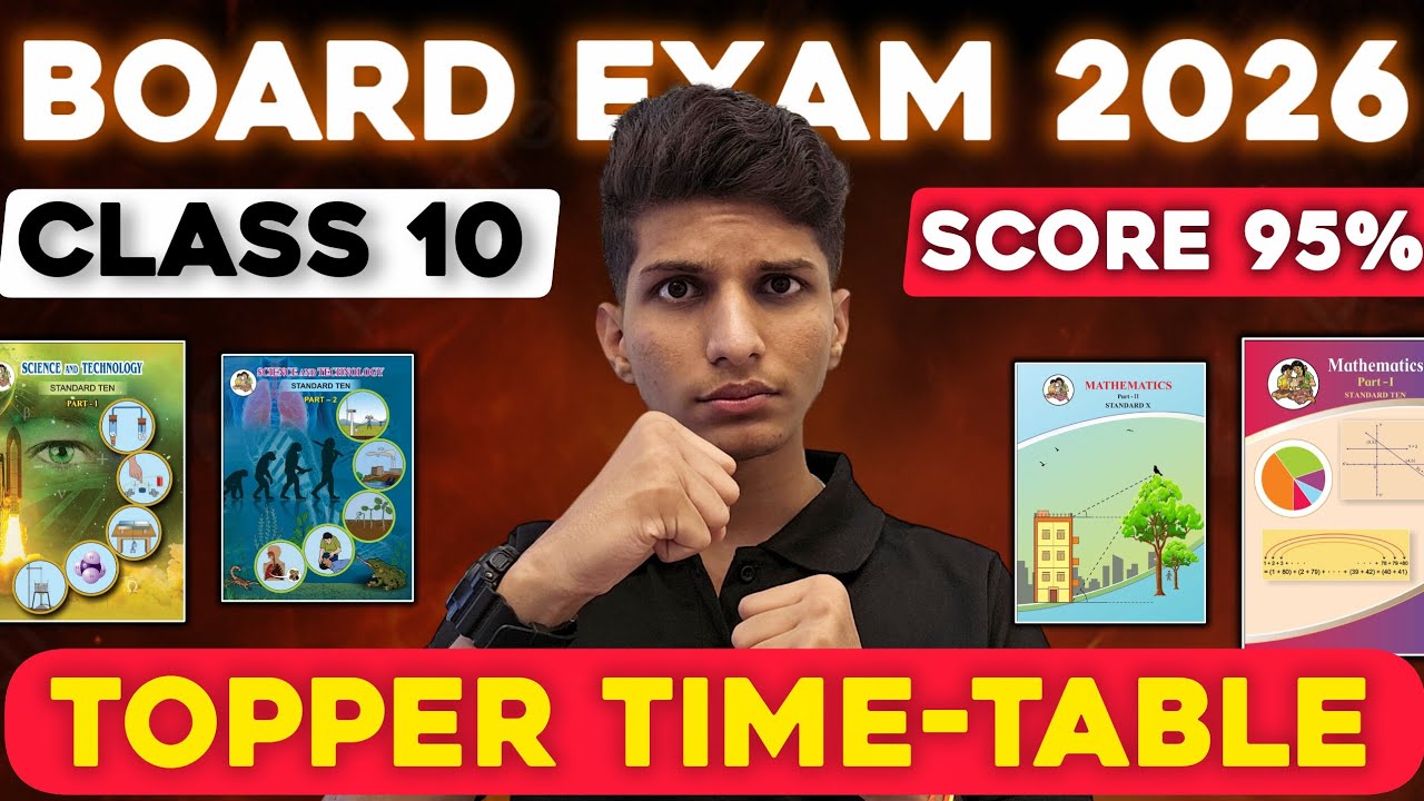 Class 10 - TOPPER'S TIME-TABLE EXPOSED 🔥 Only 1% STUDENTS STUDY LIKE THIS 🤯 10th board exam 2026 SSC