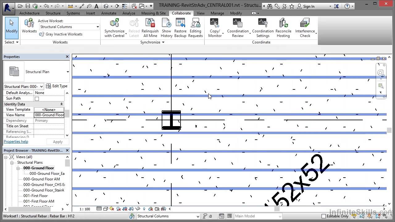 Advanced Revit Structure 2014 Tutorial | Placing Elements In Worksets