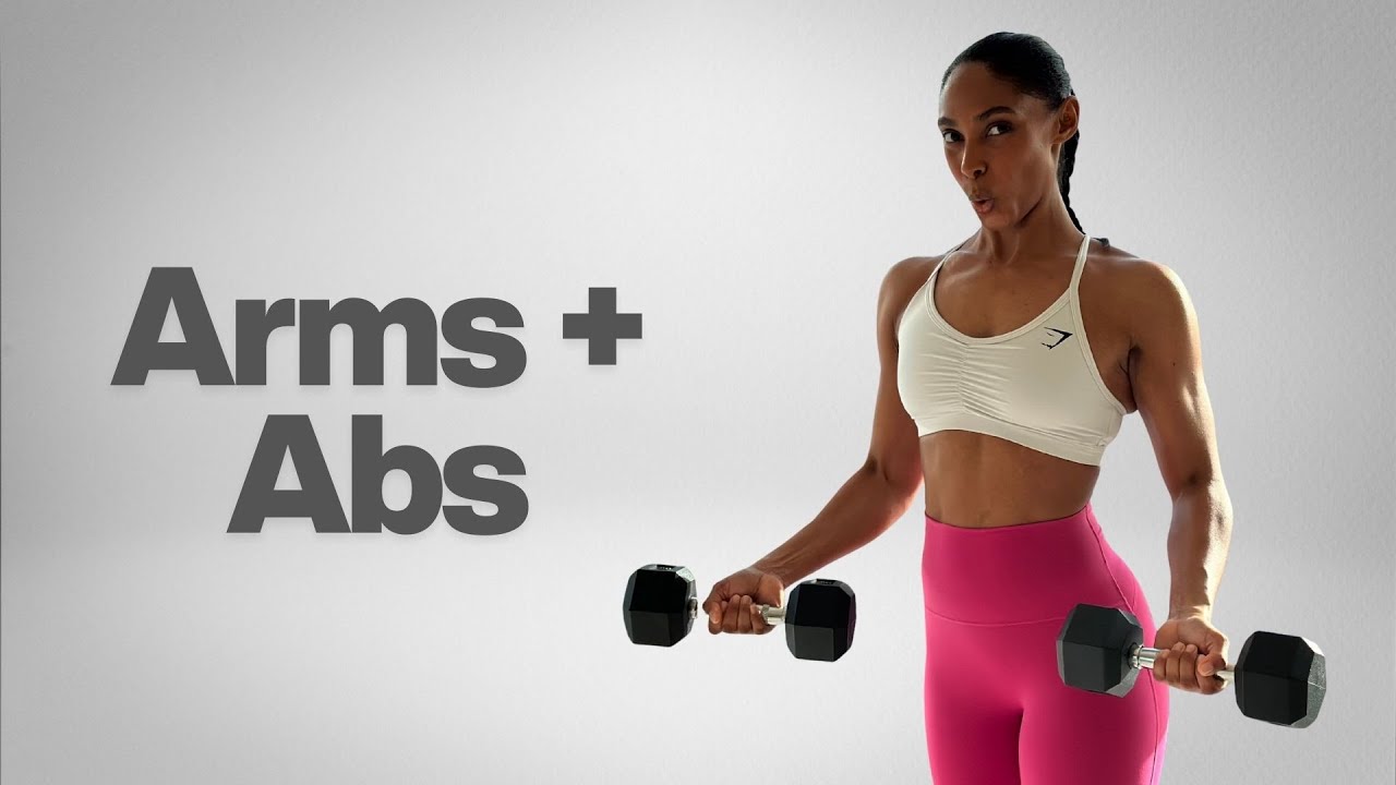 12 Minute Shoulders, Arms & Abs Dumbbell Upper Body Workout | Build Muscle, Strength & Tone 💪🏽