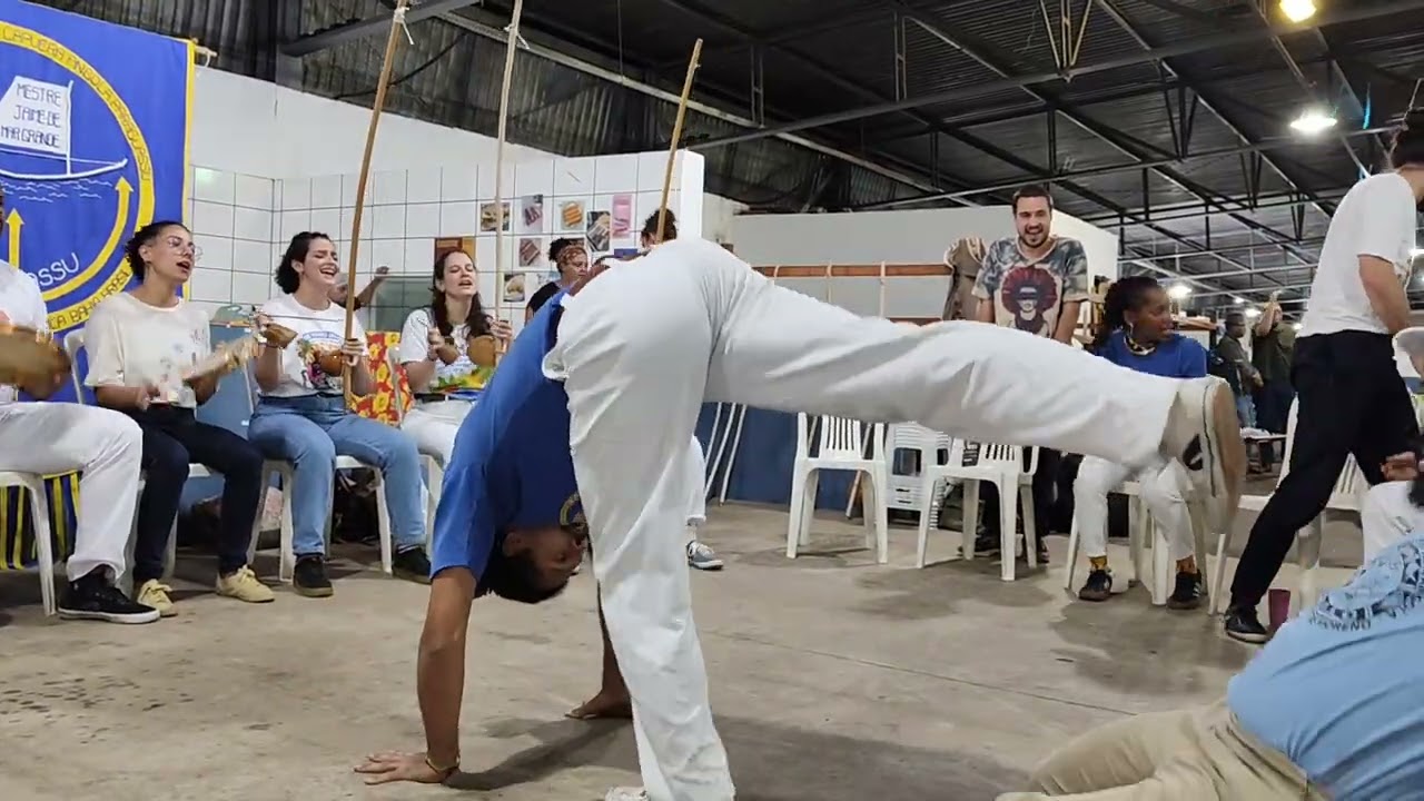 Honra ao Mestre Castor x Maca jogo de capoeira Angola em Rio Claro