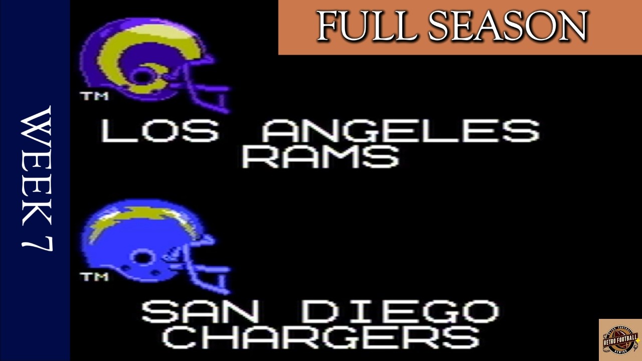 Прохождение Tecmo Super Bowl (NES) &mdash; 7-я неделя: Los Angeles Rams против San Diego Chargers