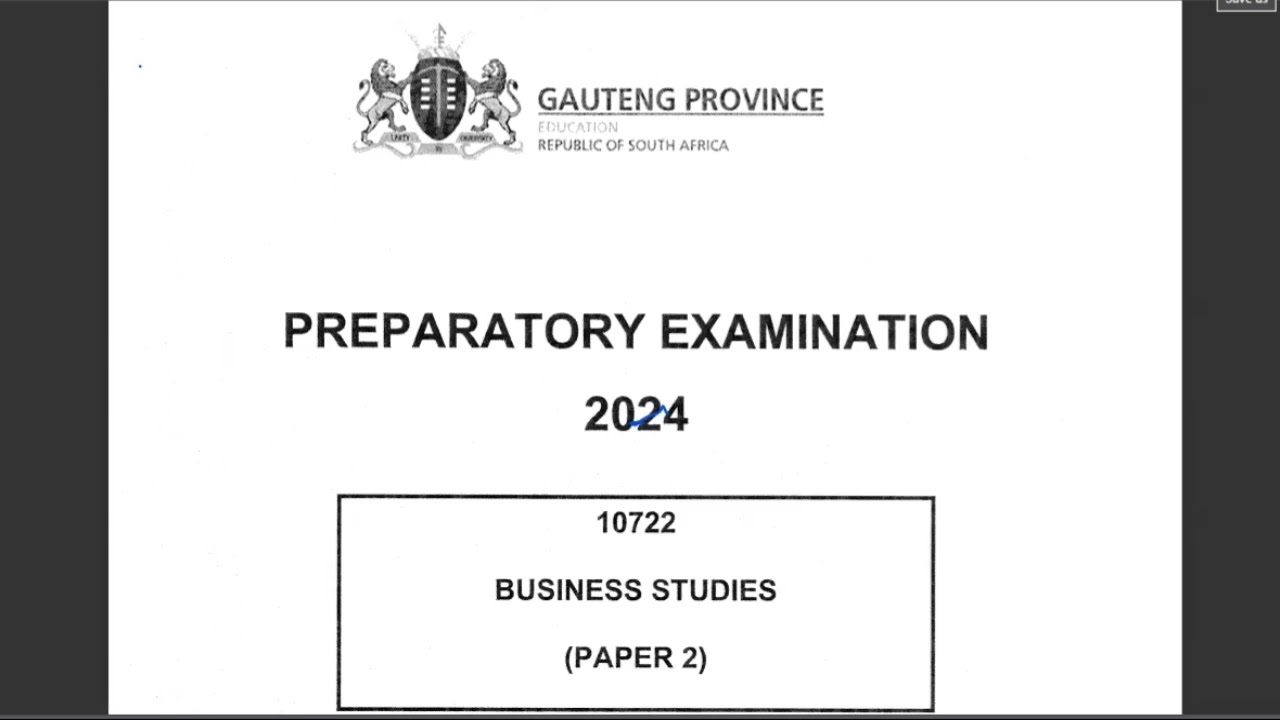 P.2 BUSINESS STUDIES 2024 GRADE 12 2024 FINAL EXAMS  PRELIM PAPER GAUTENG THUNDEREDUC