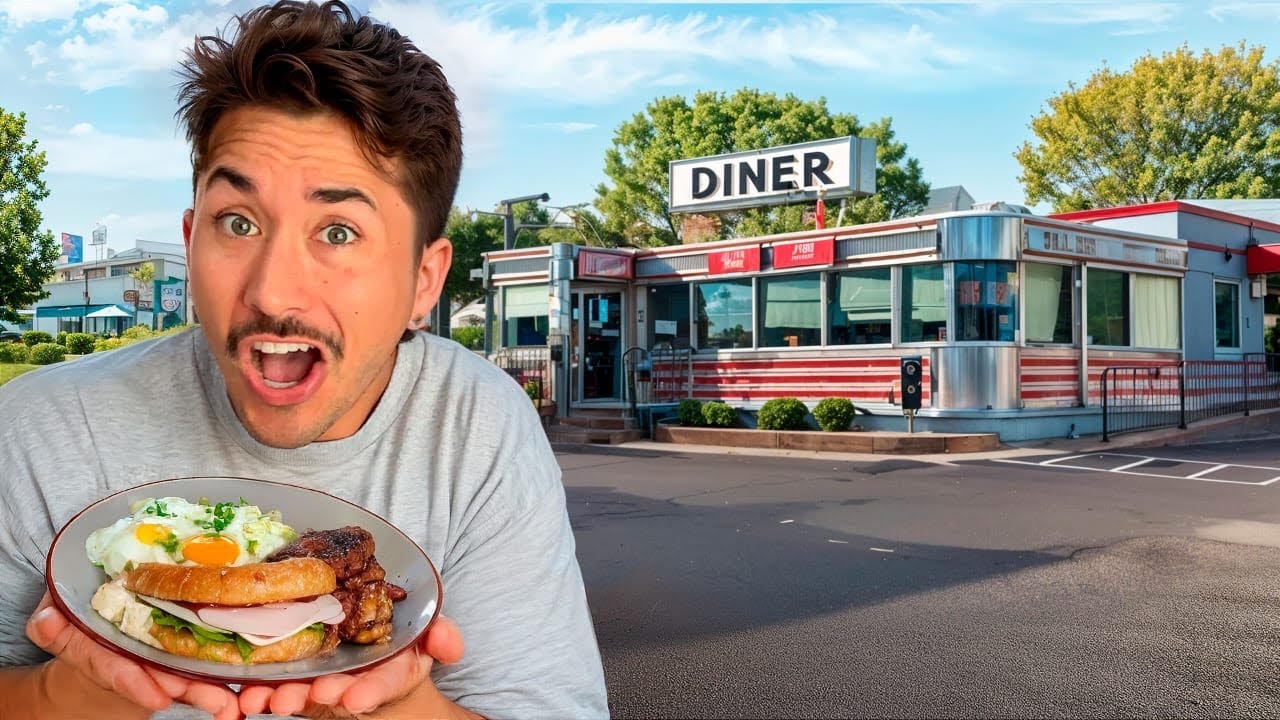 Eating at The Most Random Diners For 24 Hours…