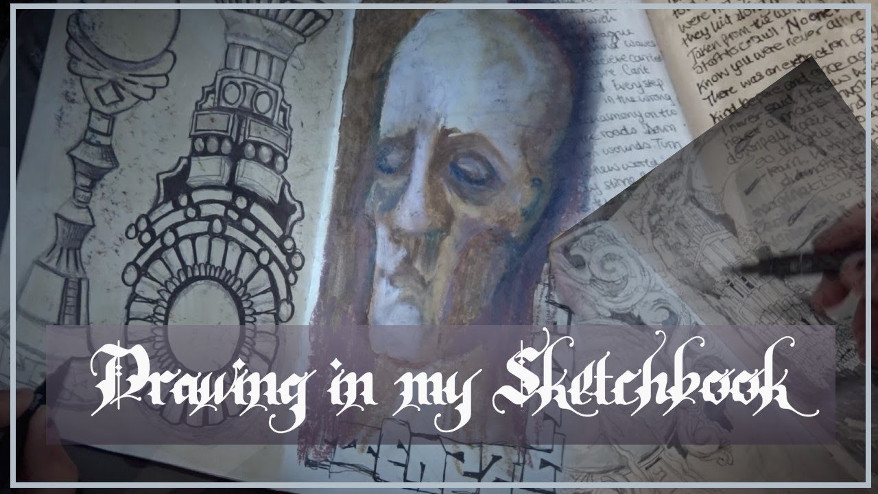 Drawing in my Sketchbook DARK SURREALISM ||Draca Wilford