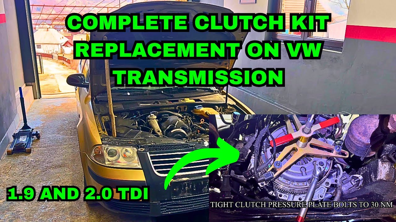 VW PASSAT B5.5 1.9 TDI  COMPLETE CLUTCH KIT REPLACEMENT VIDEO TUTORIAL!