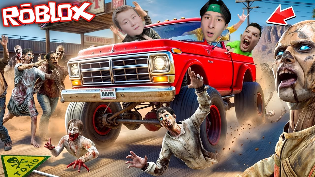 Robloxda Mashina Tuzatib Cho'ldagi Zo'mbilardan Qochamiz