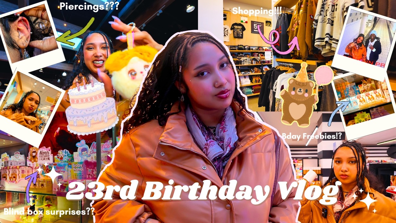 SPEND MY 23rd BIRTHDAY WITH ME | Shopping Spree, New Piercings & More