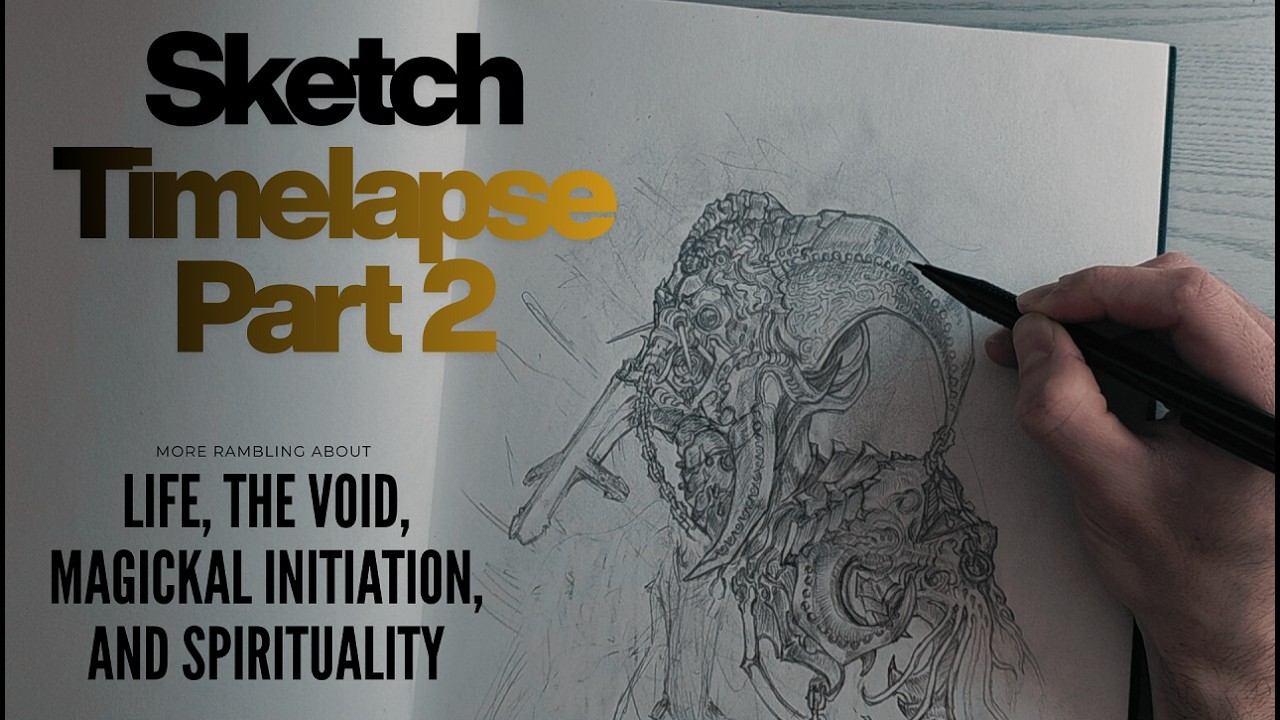Sketch Time-lapse Part 2 -- The Void, Life as a Video Game, Being a Magician, and Spirituality