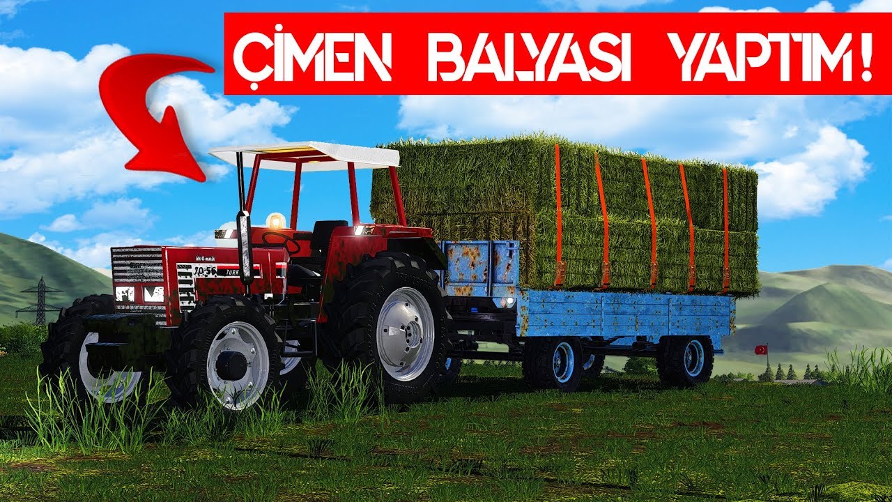 ÇİMEN BALYASI YAPTIM ! HAYVANCILIK İŞLERİ ! FARMİNG SİMULATOR 2019 TÜRKÇE OYNANIŞ