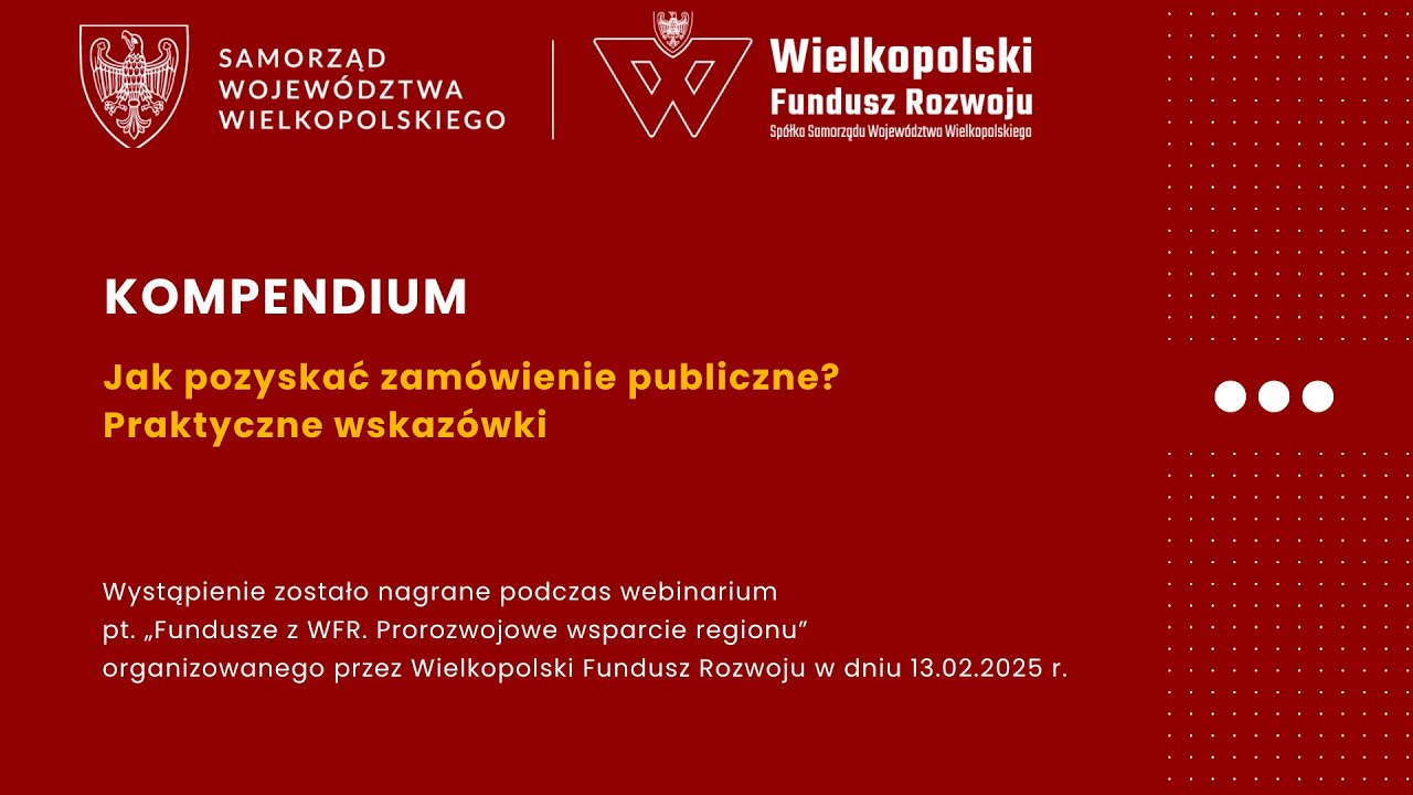 Poradnik &bdquo;Jak pozyskać zam&oacute;wienie publiczne? Praktyczne wskaz&oacute;wki&rdquo; | WFR | #pzp