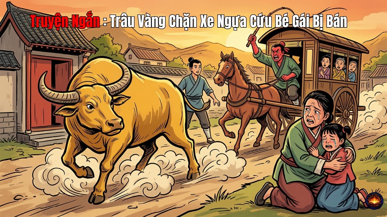 Trâu Vàng Chặn Xe Ngựa Cứu Bé Gái Bị Bán | Truyện Cổ Tích Ngụ Ngôn Cảm Động Về Nhân Quả