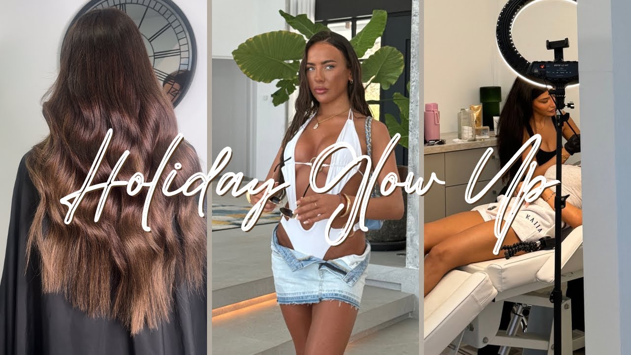 HOLIDAY PREP GLOW UP | & pack with me, beauty appointments !