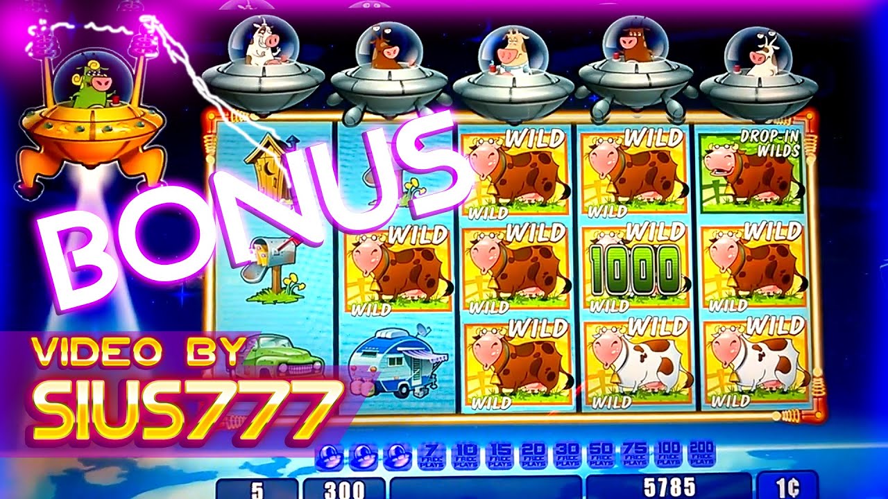 LIVE BONUSES!! on Invaders Attack from the Planet Moolah - FREE GAMES - 1c SG SLOTS