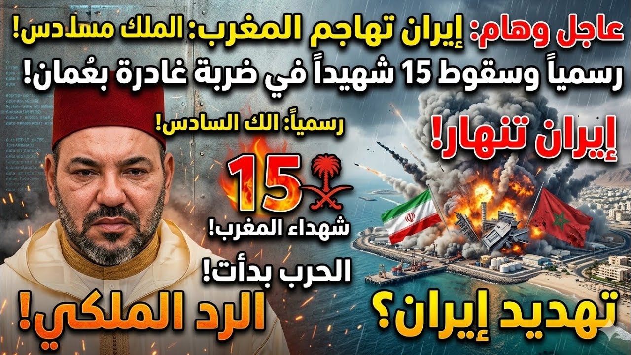عاجل إيران تقتل 15 مغربياً والجيش المغربي يتحرك للرد.. العالم يحبس أنفاسه من الصدمة
