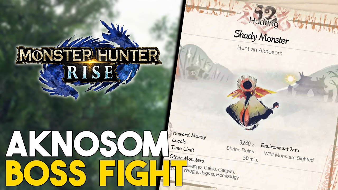 Monster Hunter Rise Aknosom Boss Fight (Co-Op)