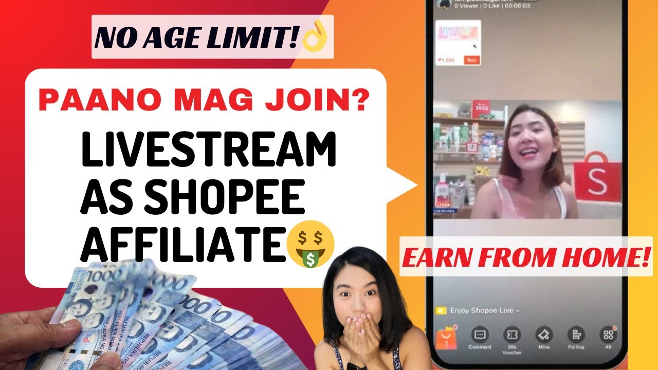 Paano mag Livestream as Shopee Affiliate? Earn at Home Opportunity | Legit Affiliate Business
