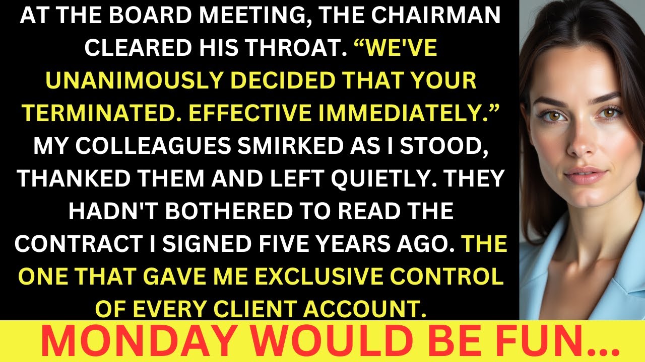 They Unanimously Decided That I Was Terminated But They Forgot One Small Detail, Monday Would Be Fun