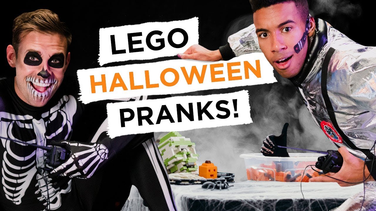 LEGO Halloween Prank (Hand in the Bricks Trick!)  - REBRICKULOUS