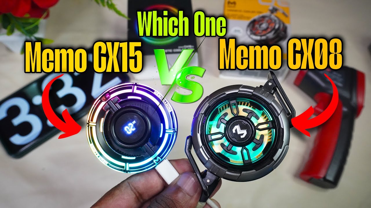 Memo Cx15 VS Memo CX08 Mobile Magnetic Gaming Cooling Fan Compare || Best gaming Cooler