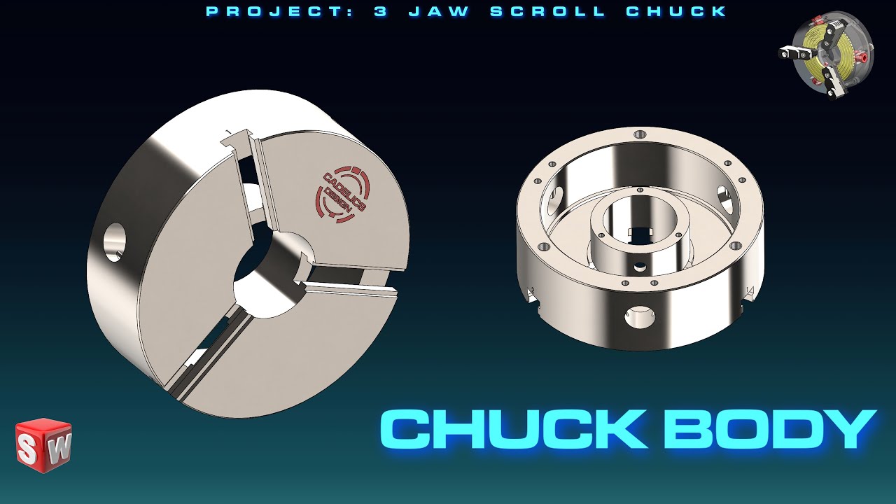 3 Jaw Scroll Chuck | SolidWorks Project - Chuck Body
