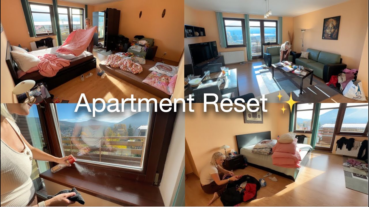 Satisfying Apartment Reset ✨ Cozy Vacation Cleaning Motivation | ASMR From Messy ➝ Fresh 🏔️