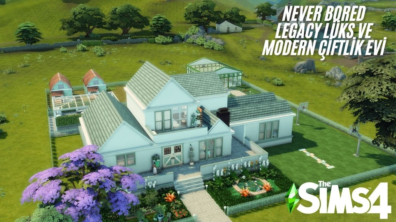 LÜKS VE MODERN ÇİFTLİK EVİ İNŞA VİDEOSU │LUX FARM HOUSE SPEED BUILD NO CC│THE SIMS 4  TÜRKÇE