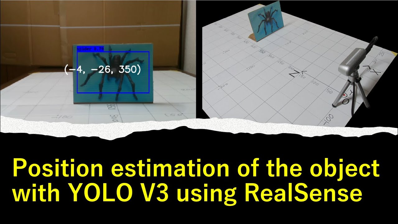 Position estimation of an object with YOLO using RealSense