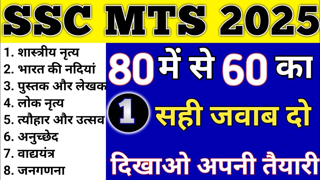 SSC MTS STATIC GK 2025|STATIC GK  FOR SSC MTS|SSC MTS STATIC GK PREVIOUS YEAR QUESTION PAPER 