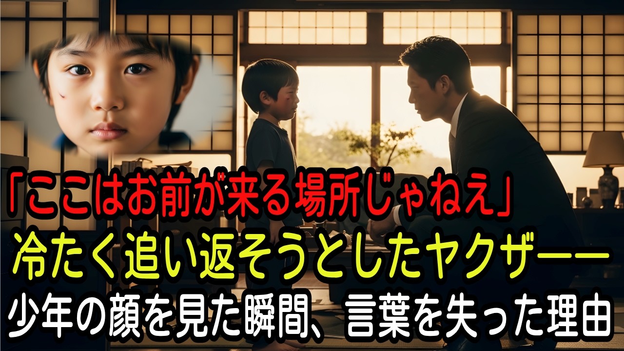 「ここはお前が来る場所じゃねえ」冷たく追い返そうとしたヤクザ――少年の顔を見た瞬間、言葉を失った理由